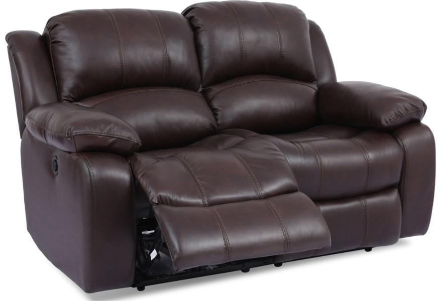Dual Reclining Power Leather Love seat